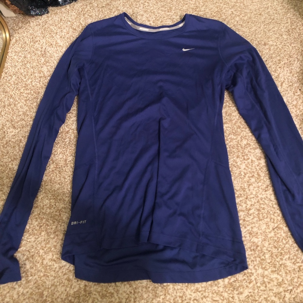 Blue nike running top